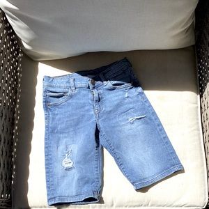Zara boys denim jean shorts distressed/destroyed finish sz 9